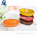 Bakeware de lanchonete oval de cor oval de cor sólida profissional